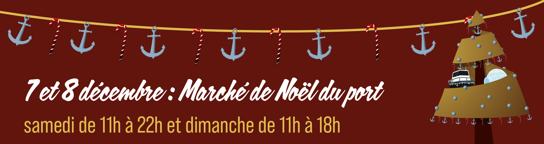 7 et 8 décembre : Marché de Noël au Port de plaisance